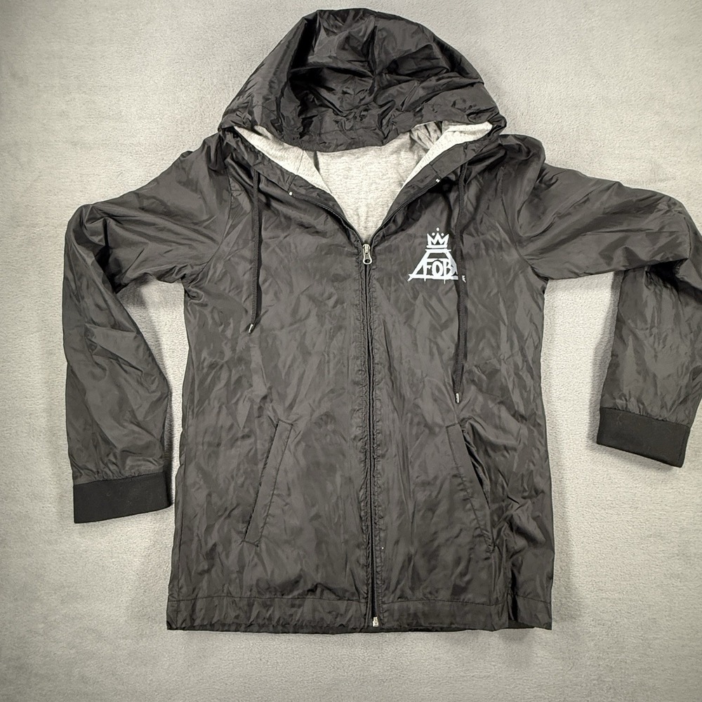 Fall Out Boy Rock &‎ Roll Mania 2018 Tour Full Zip Hoodie Jacket Rain Medium